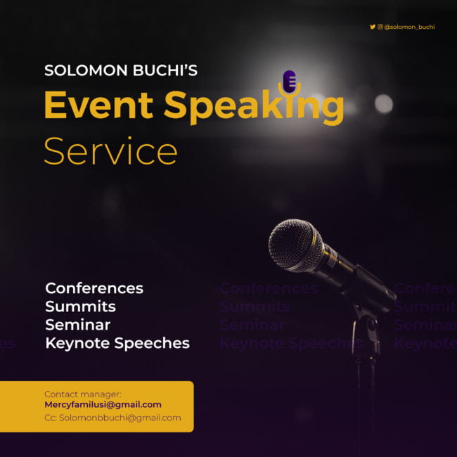 Solomon Services EventSpeaking