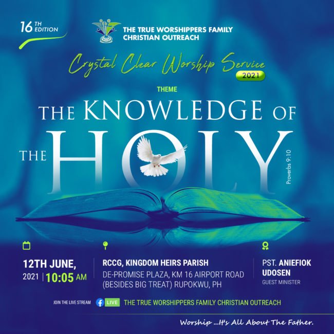 TheTrueWorshipperFamily CrystalClearWorship2021 Flyer